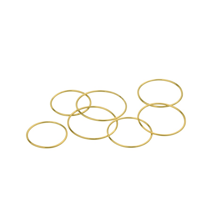R Gold 14K Simple Ring ( S 925 )