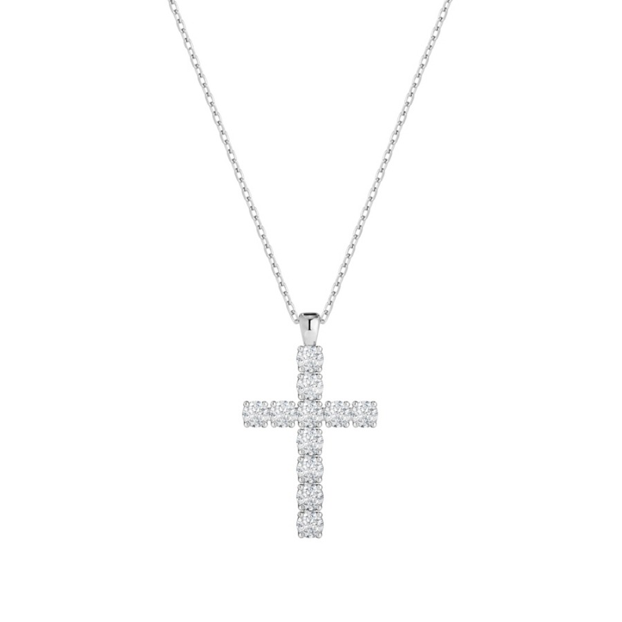 [J.Gracelet x Sting925] Eternity 3M Cross Necklace ( S 925 )