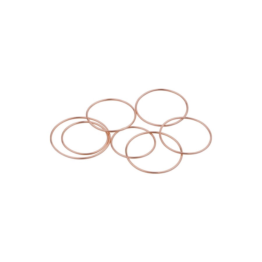 R RoseGold 14K Simple Ring ( S 925 )